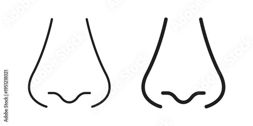 Nose icon in line design. icon for website design, mobile app, ui