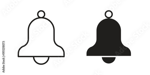 Notification bell icon in line design. icon for website design, mobile app, ui