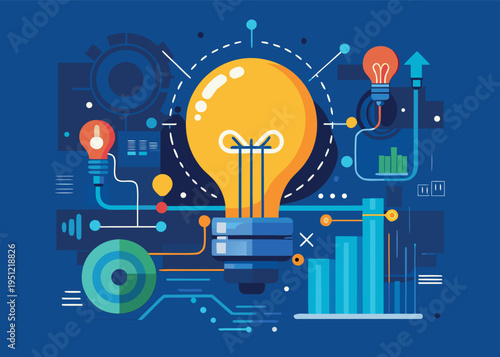 Innovative business concept and idea for creative entrepreneurship