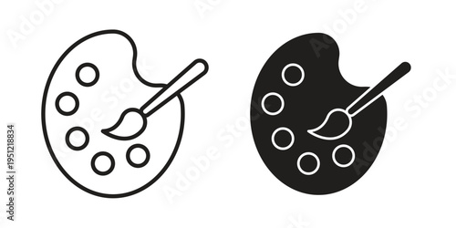 Paint icon in line design. icon for website design, mobile app, ui
