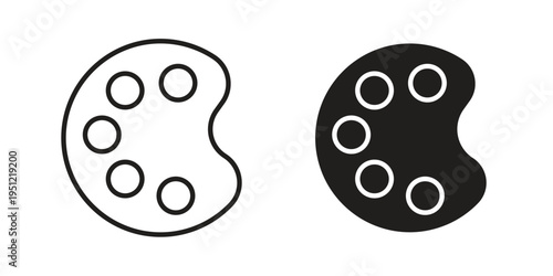 Palette icon in line design. icon for website design, mobile app, ui