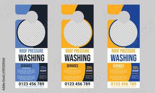 Pressure Washing Door Hanger Design Template