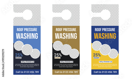 Pressure Washing Door Hanger Design Template