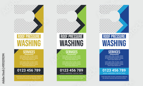 Pressure Washing Door Hanger Design Template