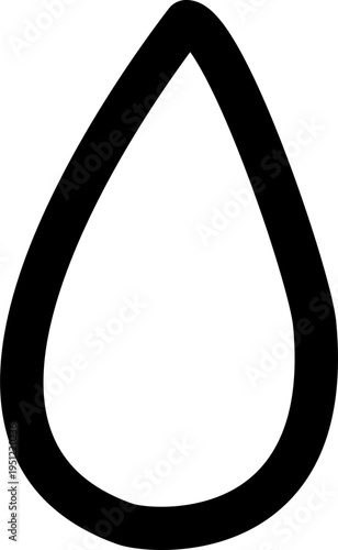 Water Droplet Line Art Icon