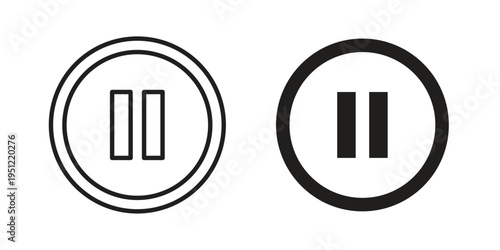 Pause icon in line design. icon for website design, mobile app, ui