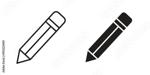 Pencil icon in line design. icon for website design, mobile app, ui