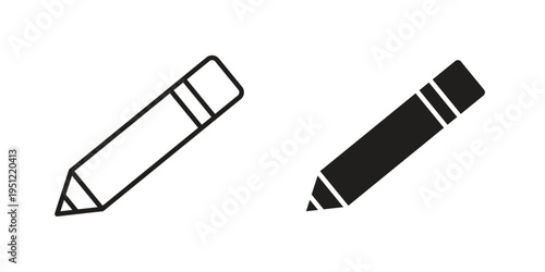 Pencil icon in line design. icon for website design, mobile app, ui