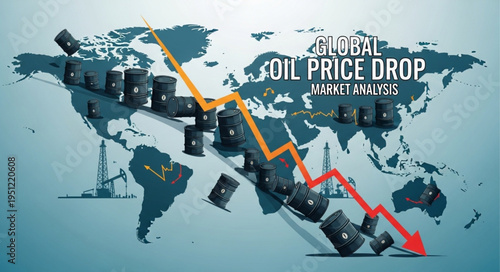 Global Oil Price Drop - Market Analysis Depicts Economic Downturn.
