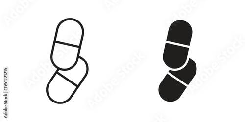 Pill icon in line design. icon for website design, mobile app, ui