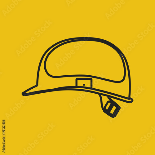 Bauhelm Bauarbeiterhelm Seitenansicht Konturform Arbeitshelm Arbeitsschutz