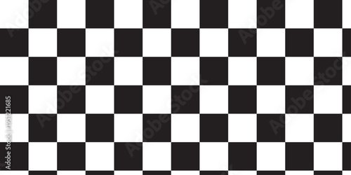 Abstract black and white checkered flag banners of racing flag stripe pattern speed texture.