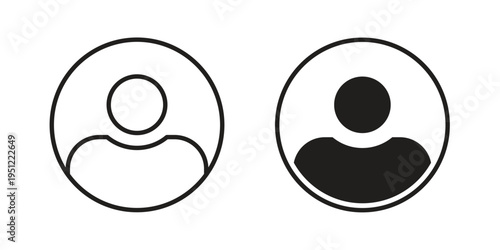 Profile icon in line design. icon for website design, mobile app, ui