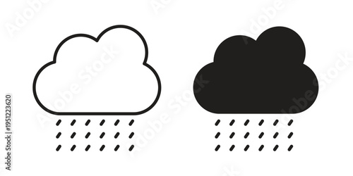 Rain icon in line design. icon for website design, mobile app, ui