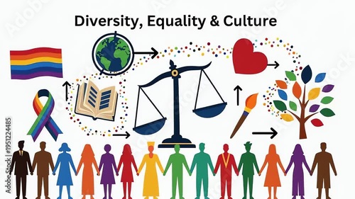 Diversity, Equality, and Culture - A Visual Representation of Inclusion.
