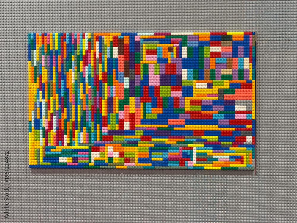 Fototapeta premium Colorful lego brick mosaic