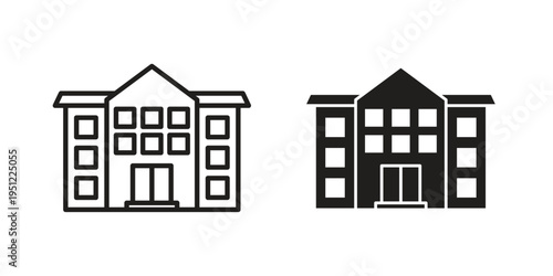 school icon in line design. icon for website design, mobile app, ui
