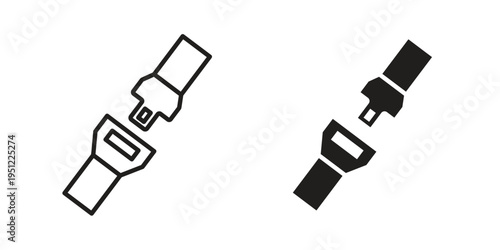 Seat Belt icon in line design. icon for website design, mobile app, ui