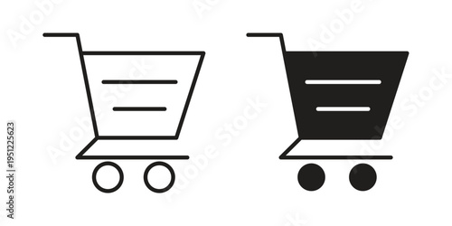 Shopping basket icon in line design. icon for website design, mobile app, ui