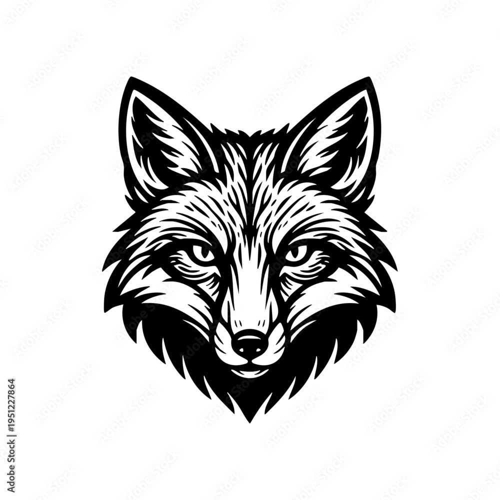 Obraz premium red fox vector illustration