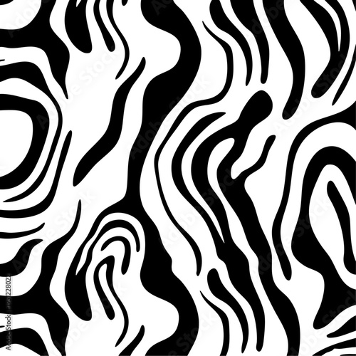 Refined Zebra Stripe Pattern – Smooth Curves Minimal Seamless Design