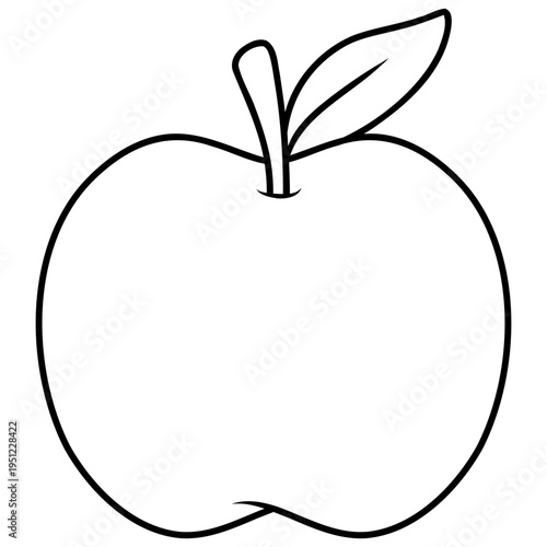 apple with leaf fruit icon