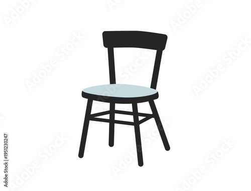 School chair with good quality.  Classic wood chair isolated. Chair icon. 