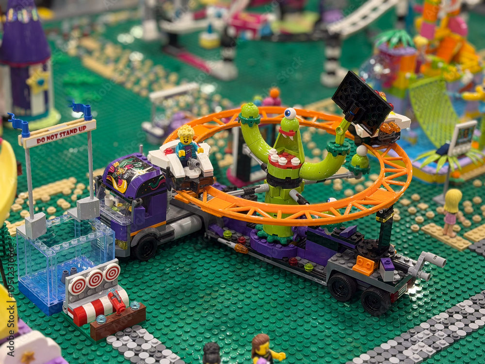 Fototapeta premium Lego carnival roller coaster
