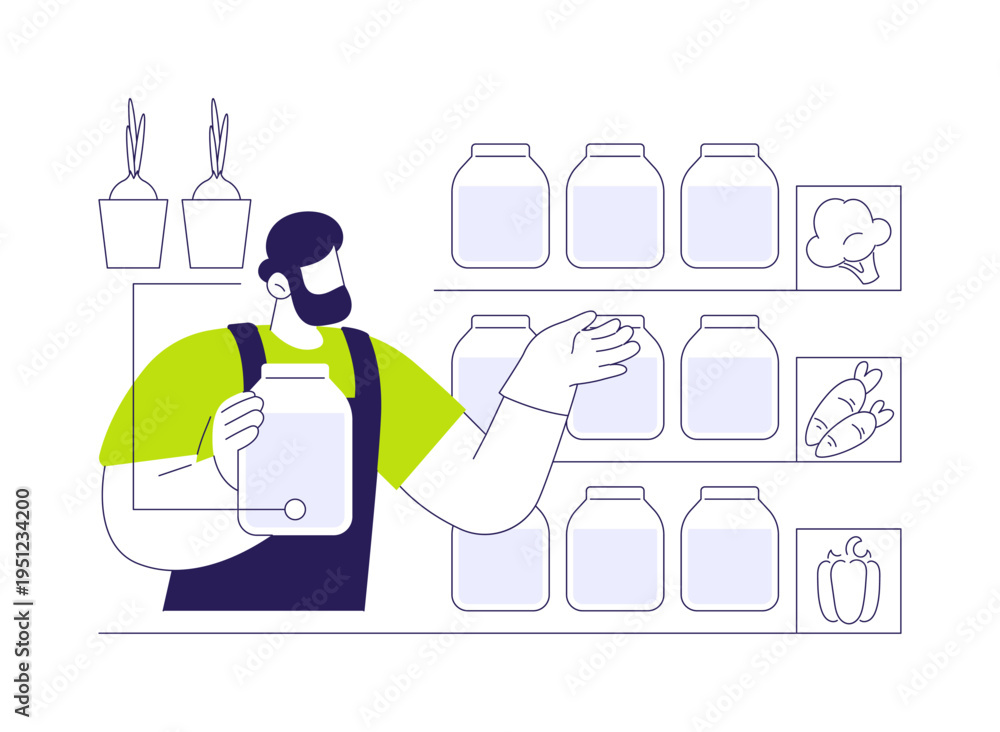 Fototapeta premium Seed bank isolated cartoon vector illustrations.