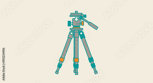 Tripod stand for camera equipment.