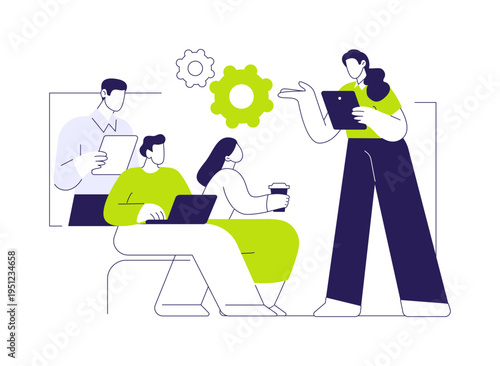 Team coach isolated cartoon vector illustrations.