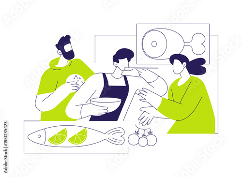 Paleo diet isolated cartoon vector illustrations.