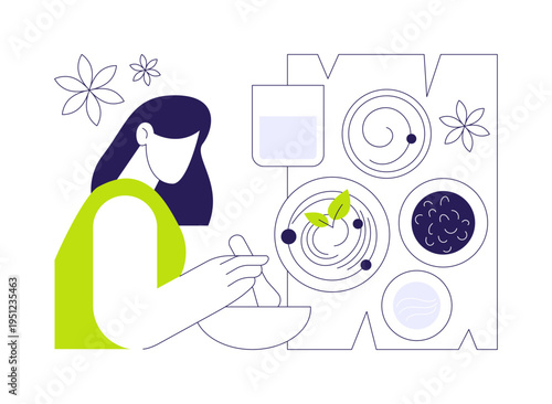 Ayurvedic diet isolated cartoon vector illustrations.