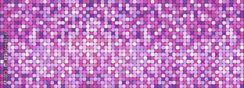 Disco pink sequin gold rose sparkle mosaic background. Retro glam disco ball shine and glitter texture bg. Shining halftone wallpaper, pop up sparkling glitter backdrop