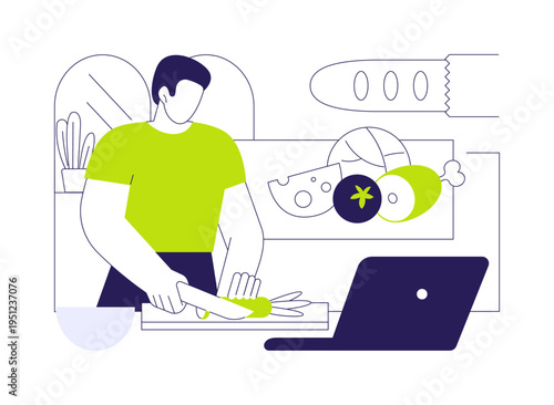 Try new recipe isolated cartoon vector illustrations.