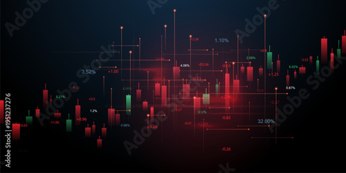 business vector illustration design Stock market charts or Forex trading charts for business and finance ideas.