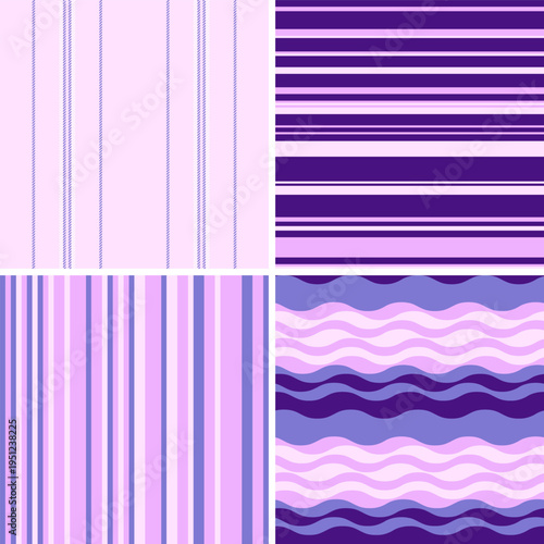 Colorful vector stripes prepared for fabric surfaces, packaging paper, posters, decorative print friendly structure.