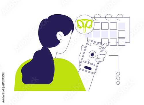 Period tracking abstract concept vector illustration.