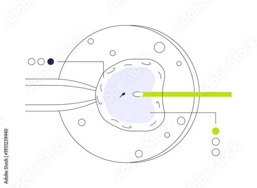In vitro fertilization abstract concept vector illustration.