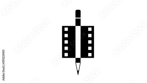 film screenwriter, black isolated silhouette