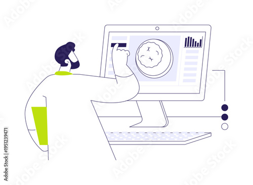 IVF embrio culture abstract concept vector illustration.