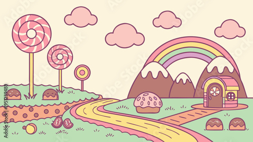 Bright 8 Bit Pixel Candy Land Game World Colorful Retro Arcade Platformer Background