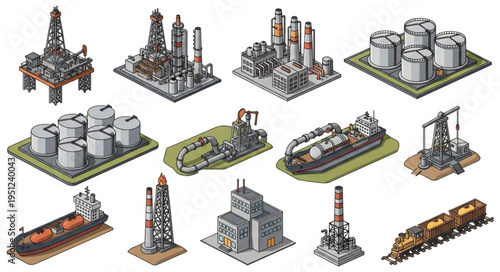 Isometric Oil and Gas Industry Assets - A Comprehensive Collection.