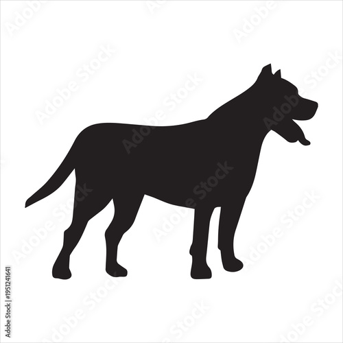 Pit bull silhouette
