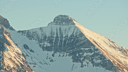 mountains in the snow (Jallouvre, French Alps)