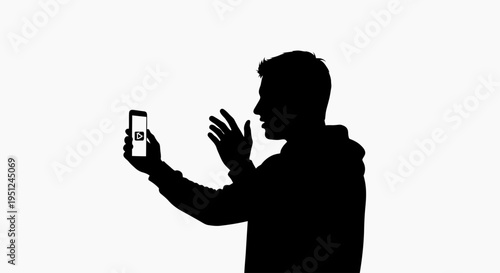 Man taking photo with smartphone device.