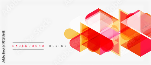 Cuadro en lienzo Abstract geometric shapes overlap, creating vibrant design