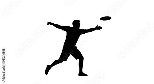 Man Playing Ultimate Frisbee in Air.