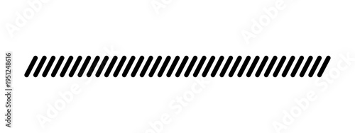 Slash line. Abstract dashed border divider set. Diagonal lines Border. Geometric print for caution tape or barrier. Parallel stripes. Black pattern isolated on white background vector or png