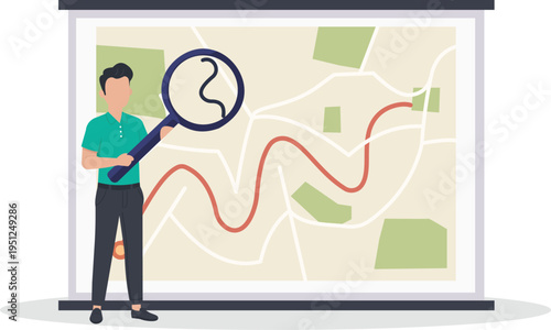 Businessman Analyzing Strategy Roadmap on Whiteboard